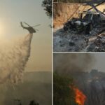 Um enorme incêndio destrói casas, forças de evacuação em Chipre; 2 corpos encontrados em um carro queimado