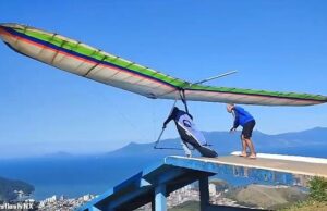 Um momento fugaz de felicidade antes do desastre: de um salto deslizante e condenado para uma selfie com um urso selvagem – as trágicas histórias por trás da assombração Last Pictures Marcelo Arboz Diniz, 54, acabara de lançar da popular rampa de Morro Santo Antonio em Caraguatuba no domingo, 13 de julho, quando o desastre ocorreu