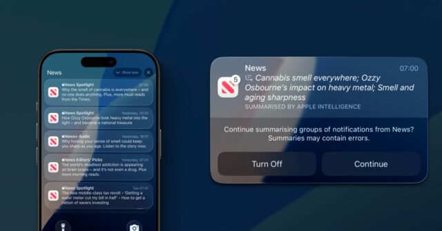 Veja como as notificações de notícias resumidas pela Apple Intelligence no iOS 26 aparece

