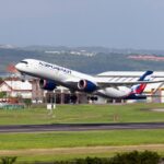 an Aeroflot flight taking off