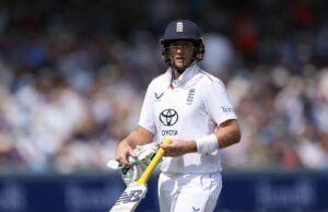 Washington Sindar, Eng vs Vs Ind 2025, no 4º dia do teste para fornecer uma raiz de joe significativa para 40 (relógio) Washington Sundar celebra uma pequena porta. (Empréstimos: Getty)