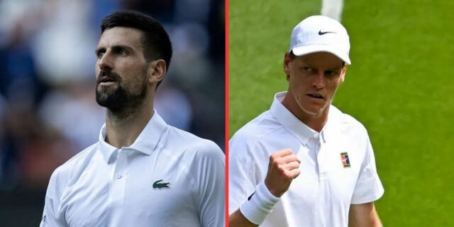 Jannik Sinner (à esquerda) e Novak Djokovic (à direita) (Fonte: Getty)