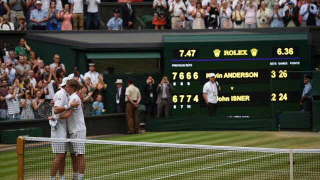 Wimbledon, neste dia: Isner e Anderson jogam uma segunda partida mais longa da história de Wimbledon

