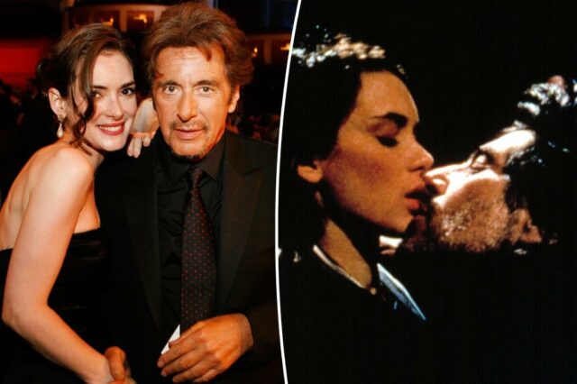Winona Ryder revela que ela estava "absolutamente apaixonada por Al Pacino" enquanto trabalhava em meados dos anos 90.

