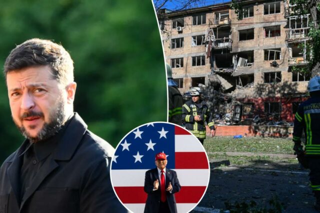 Zelensky diz que está "agradecido por todo apoio" depois de ligar para Trump - depois de um forte bombardeio russo

