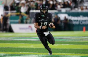 2025 Previsões de futebol universitário: Força Aérea, Havaí estão ao vivo para ganhar a Mountain West Ashton Jeanty está em cena durante o jogo do Bise State em novembro de 2024.