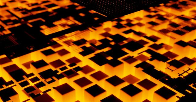 A Apple TSMC Chipmaker também diz que está livre das taxas dos EUA | Imagem 3D abstrata que lembra um chip de silício