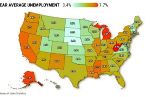 A Califórnia é o número 1 para o desemprego. De novo. A Califórnia é o número 1 para o desemprego. De novo.