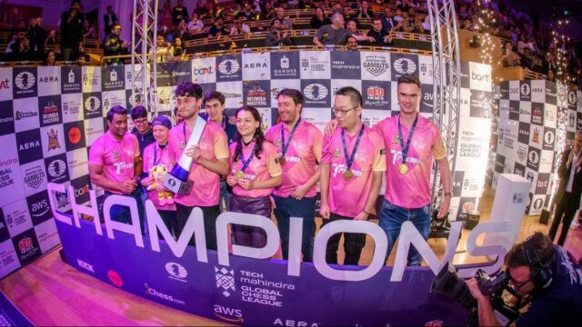 A Índia sediará a terceira temporada da Global Chess League de 13 a 24 de dezembro

