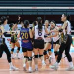 Nu Lady Bulldogs 'durante o jogo de convites nacionais na Super League de Shakey (SSL)