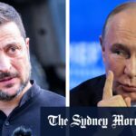 A Rússia faz enxurrar o campo de lutar como Zelensky voca para pousar Cupido de Putin