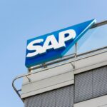 SAP logo on building in Prague