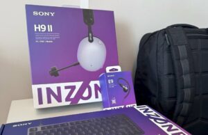 A Sony apresenta os primeiros fones de ouvido de jogos com fio, teclado e mouse em sua linha de jogos na zona Novo fone de ouvido e fones de ouvido Sony Inzone, ao lado da mochila preta