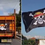 A associação de proibido ao motorista do caminhão está pilotando a bandeira de uma peça: o risco do próprio Tanggungup!