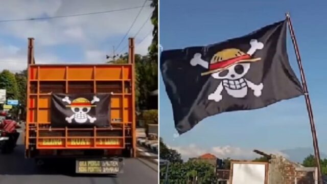 A associação de proibido ao motorista do caminhão está pilotando a bandeira de uma peça: o risco do próprio Tanggungup!

