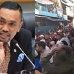 A casa de Ahmad Sahroni foi invadida pelas massas em Tanjung Priok