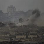 A companhia aérea rara revela destruição em Gaza
