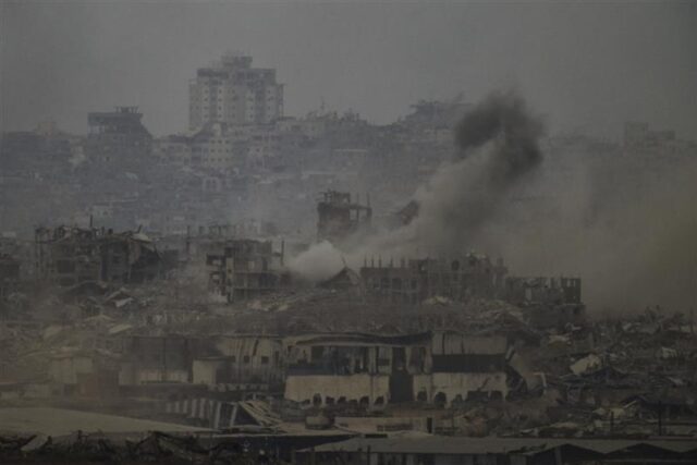A companhia aérea rara revela destruição em Gaza

