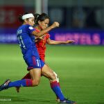 O time de futebol feminino do Filipin defendendo o Campeonato Feminino da ASEAN, HAUPHONG na quarta-feira, o Vietnã Lach Bandey Stadium contra o empate em 1 a 1 de Mianmar'a.