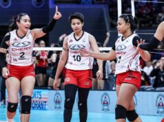 A derrota final de Chery deixou Marano e Galang querendo trazer Chery de volta ao topo. Aby Maraño (à esquerda) e Ara Galang (meio) estão prontos para outra rachadura na Glory com Chery Tiggo. - Marlo Cueto