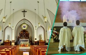 A homossexual pesada tropeçando na Igreja Católica, o altar do garoto toma bomba, revela o ano do pai reverenciado A homossexual pesada tropeçando na Igreja Católica, o altar do garoto toma bomba, revela o ano do pai reverenciado