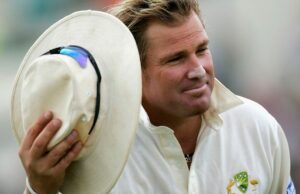 A lenda do críquete da Austrália Shane Warne