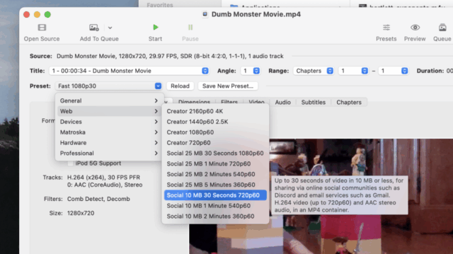Uma captura de tela de desacordo que reclamam de uma tentativa de fazer upload de mais de 10 MB