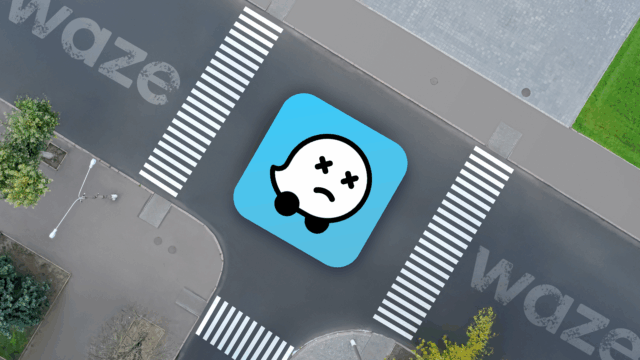 Captura de tela que enfatiza o ícone da bolha no Waze -App no Android Auto