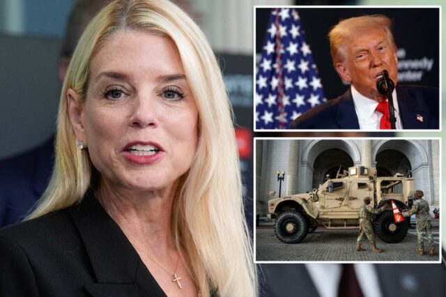 Ag Pam Bondi declara que DC "não permanecerá a cidade do santuário" perto de Trump - os policiais "devem" avisar o gelo com migrantes ilegais

