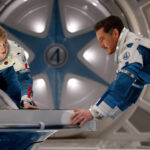 THE FANTASTIC FOUR: FIRST STEPS, (aka THE FANTASTIC FOUR), from left: Joseph Quinn as Johnny Storm / Human Torch, Pedro Pascal as Reed Richards / Mister Fantastic, 2025. ph: Jay Maidment / © Marvel / © Walt Disney Studios Motion Pictures / Courtesy Everett Collection