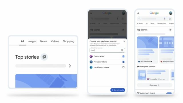 Agora você pode dizer ao Google quais sites você prefere nos resultados da pesquisa

