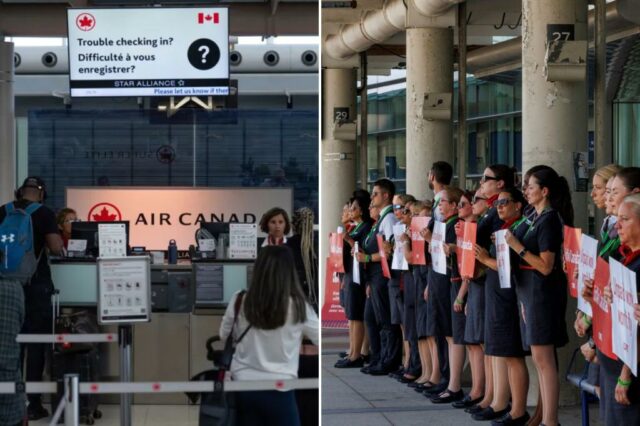 Air Canada cancela os próximos voos antes do ataque da tripulação de cabine

