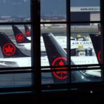 Air Canada colocado trancado em satélites de vôo