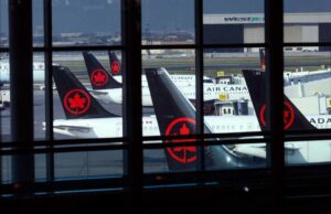 Voo da Air Canada Pagando Hit em campanhas para calar a boca Air Canada colocado trancado em satélites de vôo