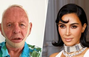 Anthony Hopkins repete seu caráter de Lecter Hannibal para testar o embrulho do rosto de Kim Kardashian Anthony Hopkins entrou
