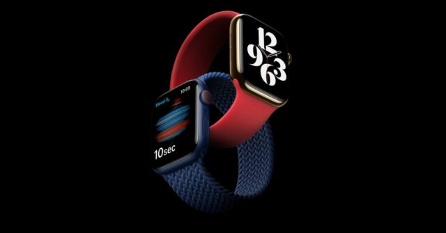 A causa do oxigênio no sangue do Apple Watch | Série 6 com o aplicativo O2 aberto
