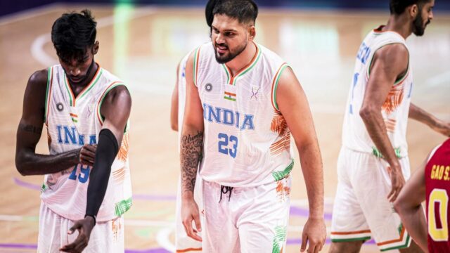 As costas das quartas de final indianas foram desviadas depois de perder para a China para a FIBA Asia Cup 2025

