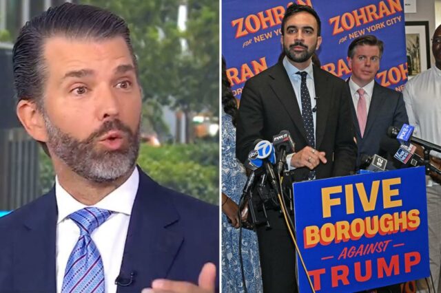 Don Trump Jr. sobre Fox & Friends discutindo Zohran Mamdani's 