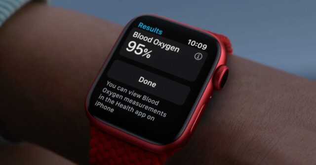 Estudo de oxigênio no sangue da Apple Watch - Proibição