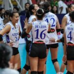 O Ateneo Blue Eagles reage depois de perder para a Universidade de San Carlos, na perna de Cebu da Super League (SSL) da Shakey (SSL), no sábado. USC
