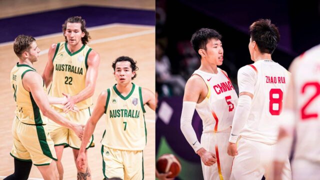 A Austrália e a China estão lutando pelo Campeonato da Copa da FIBA de 2025.
