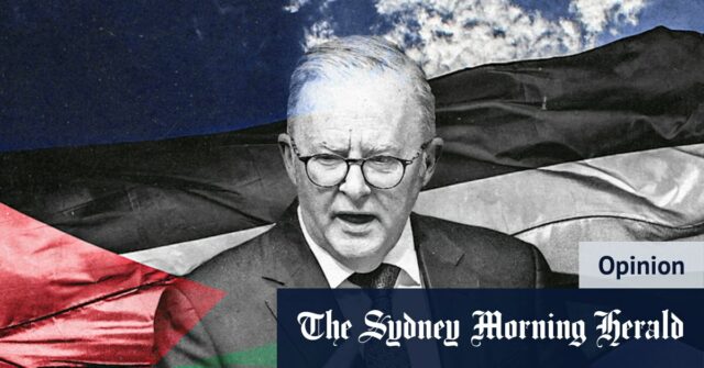 Austrália para reconhecer a Palestina. De modo que tanto as recompensas das acusações israelenses

