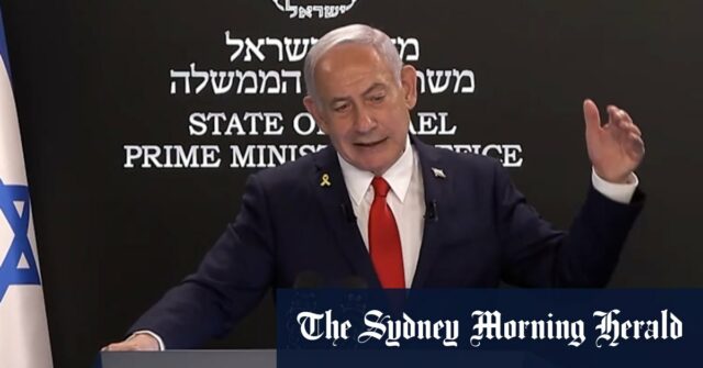 Benjamin Netanyahu diz que é feio "e australiano se junta a outros na Palestina Stitchoodod

