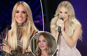 Carrie Underwood pela primeira vez em 30 anos muda a cor dos cabelos loiros Carrie Underwood pela primeira vez em 30 anos muda a cor dos cabelos loiros