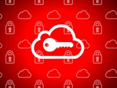 A Apple ocultará seu endereço de e-mail de aplicativos e sites, mas não de policiais An illustration of a key over a cloud icon, background of cloud and lock icons.