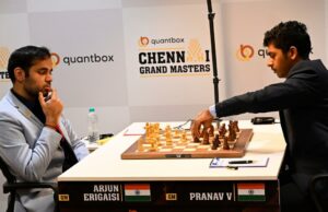 Chennai Grand Masters 2025, 5 rodada: as forças de Pranav atraem Erigaisi; Keymer mantém chumbo com um ponto Chennai Grand Masters 2025, 5 rodada: as forças de Pranav atraem Erigaisi; Keymer mantém chumbo com um ponto