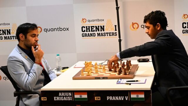 Chennai Grand Masters 2025, 5 rodada: as forças de Pranav atraem Erigaisi; Keymer mantém chumbo com um ponto

