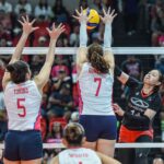 Renee Peñafiel, estreante de Chery Tiggo Crossovers, durante um jogo de torneio de convite PVL.