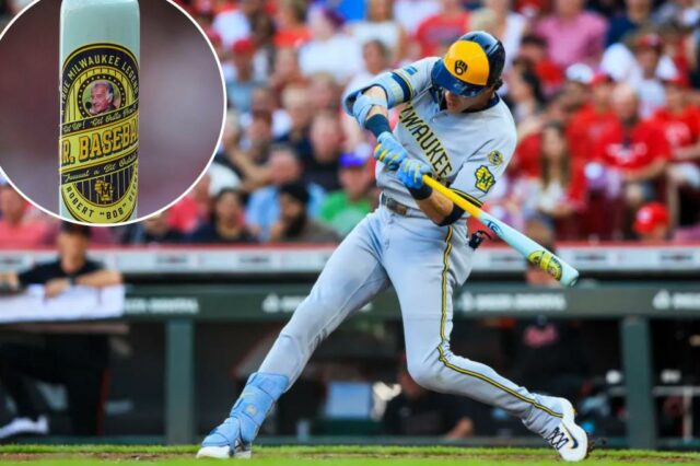 Christian Yelich oferece uma noite enorme para ganhar no Wild Brewers retornar usando Bob Uecker Bat


