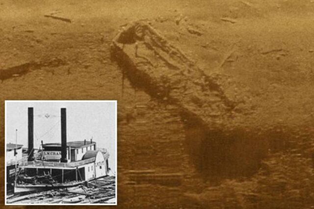 Cientistas descobrem acidentalmente os destroços do navio desde a época da Guerra Civil durante a exploração do rio Dark Wisconsin

